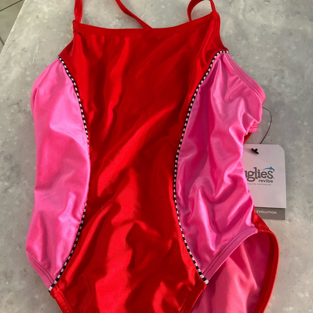 Dolfin Uglies Red & Pink Suit Size 32